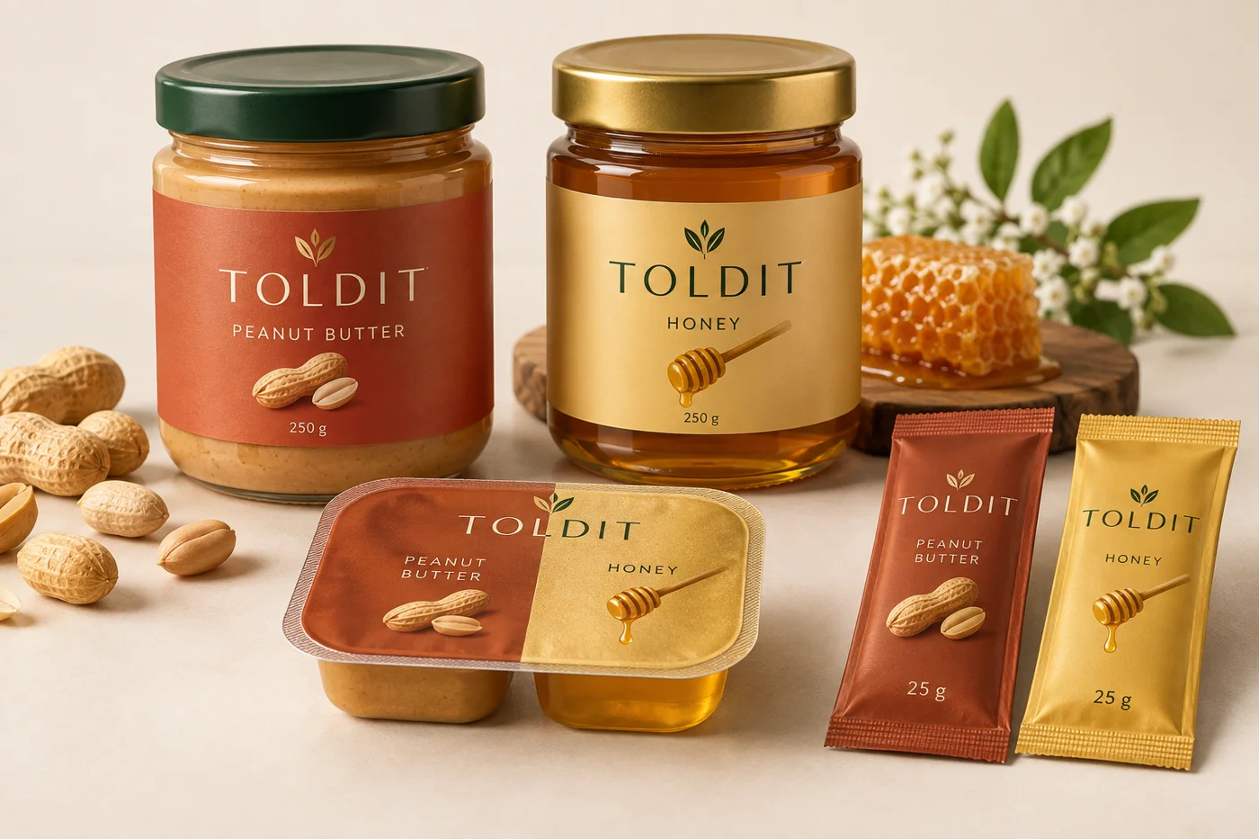 Toldit peanut butter and honey packaging concepts